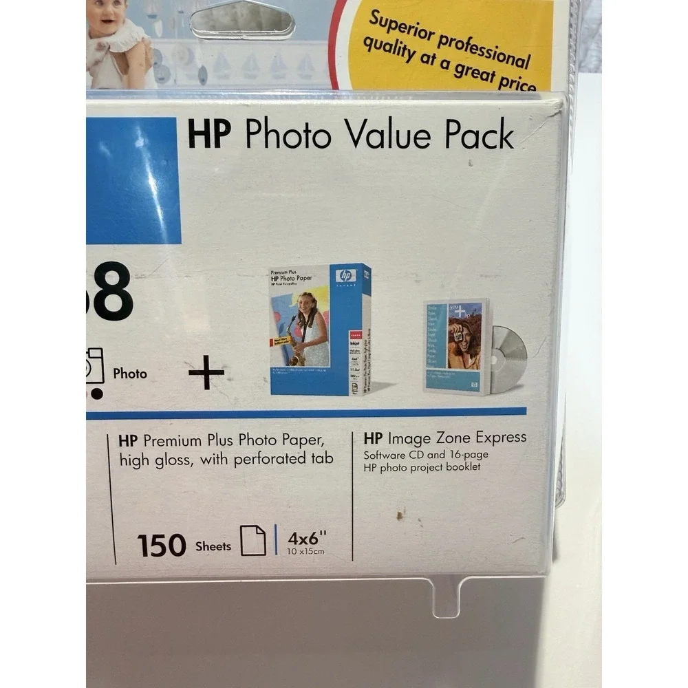 HP Photo Value Pack 57 Color Ink & 58 series 4x6 100 Sheets Expired 2006 w/CD